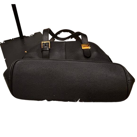 Authentic BURBERRY Vintage Leather Shoulder Hand Bag Purse Black - Picture 13 of 16